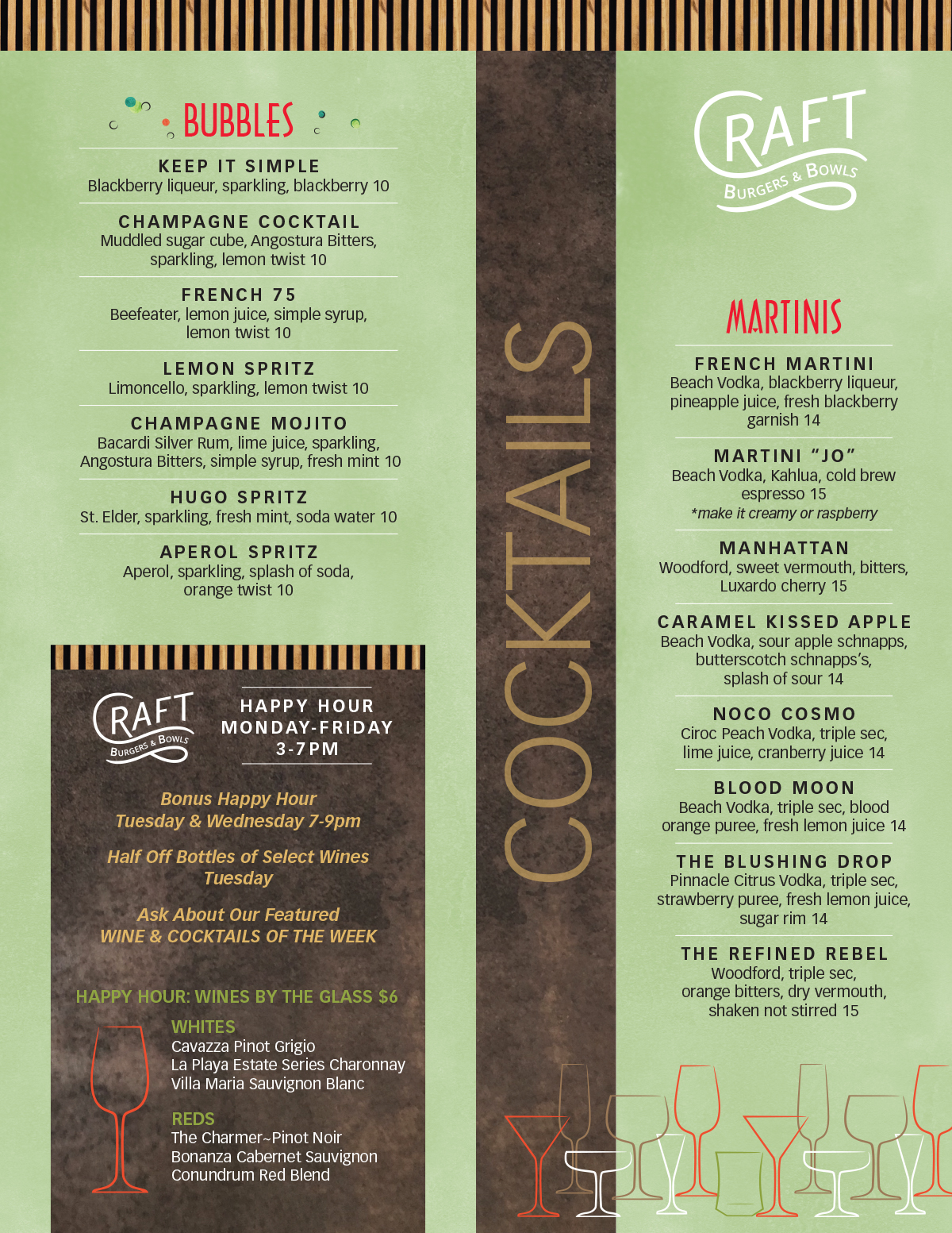 Craft Cocktails Menu 2025-09