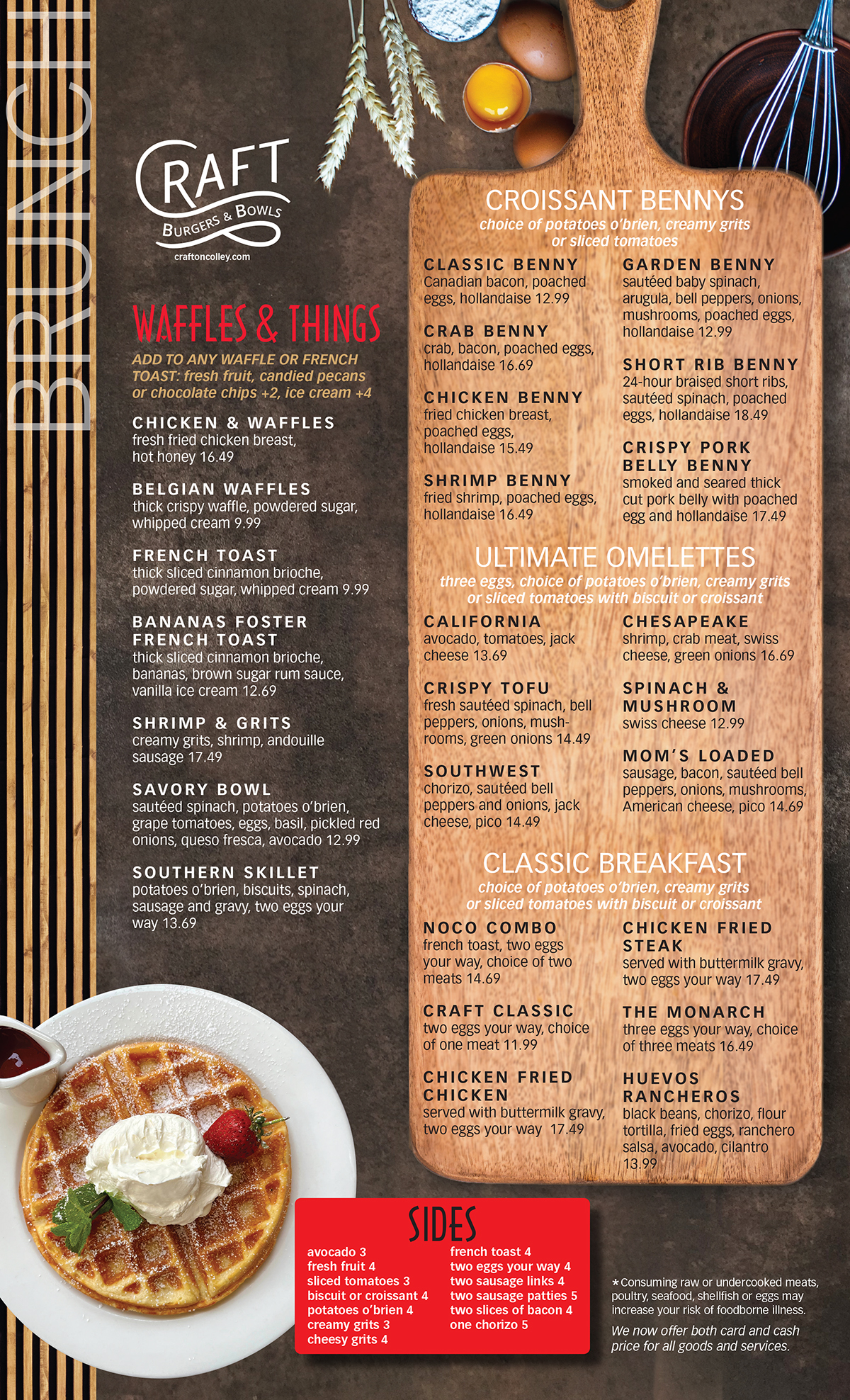 Craft Brunch Menu 2025 October