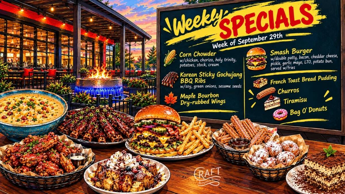 Craft Weekly Specials, week of September 29th
