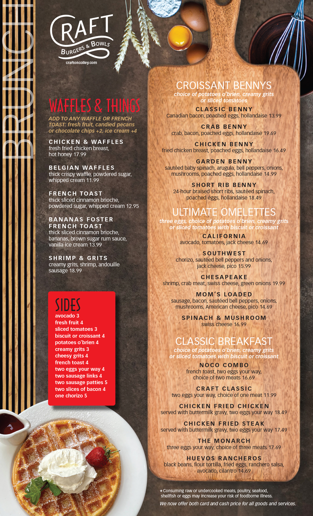 Craft Brunch Menu 2026 October