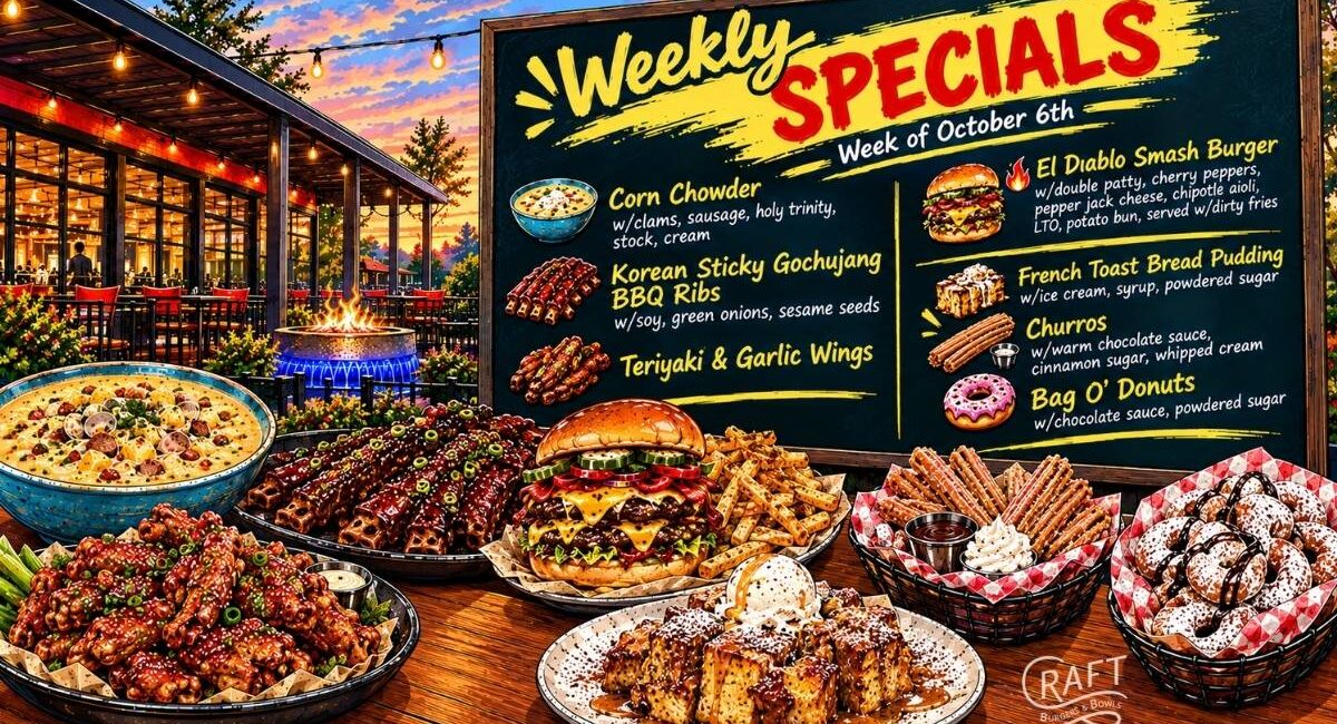 Craft Weekly Specials, week of October 6th