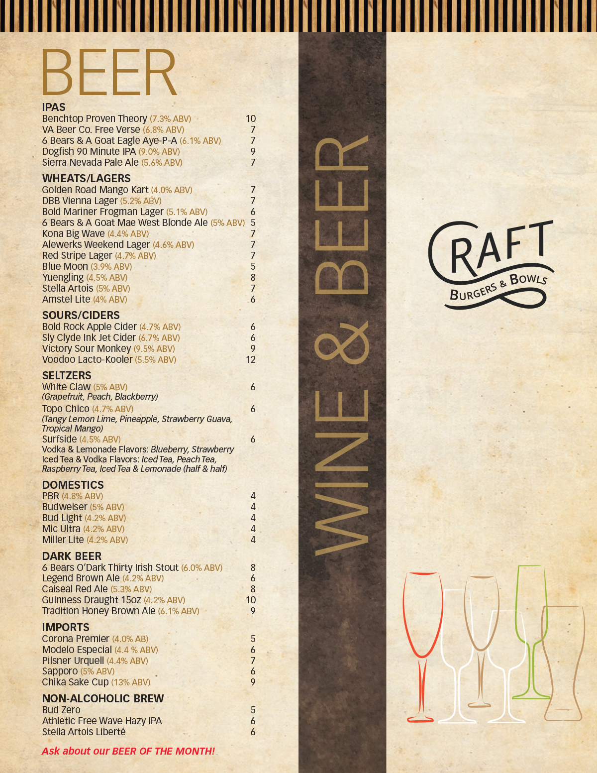 Craft Beer & Wine Menu 2026-08